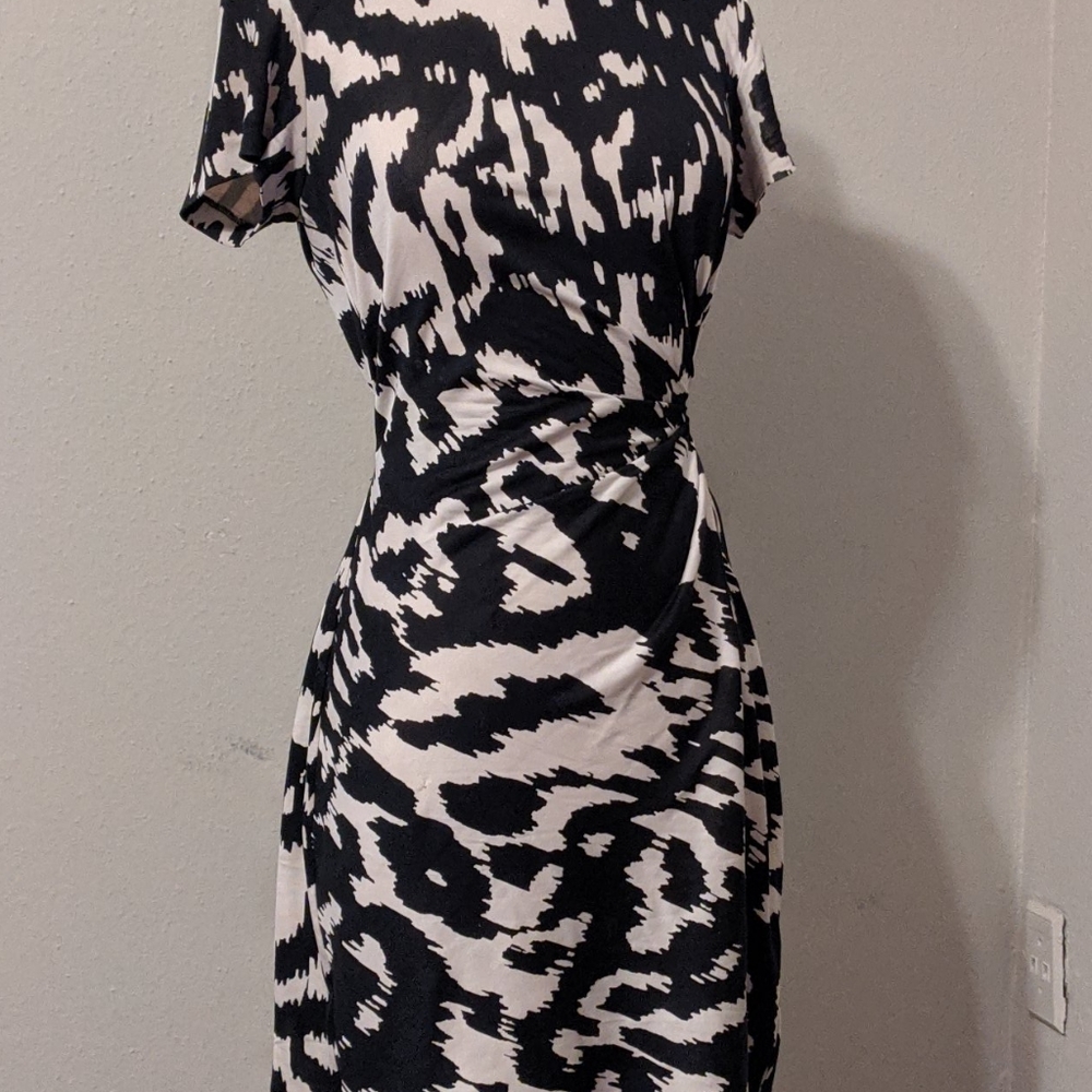 Diane von Furstenberg black and ivory Jersey dress